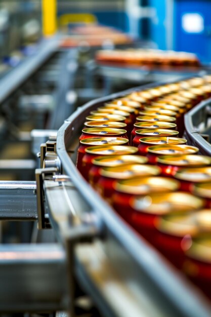 Photo assembly line for canned goods