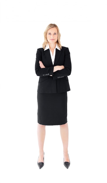 Assertive businesswoman looking at the camera 