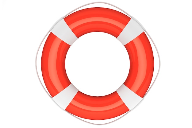 Assistance Concept. Life Buoy on a white background