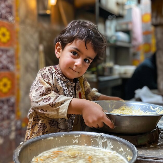 Assisting with Iftar Preparation