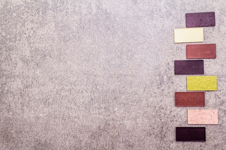 Photo assorted chocolate with different cocoa content