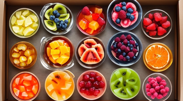 assorted colorful fruit jelly