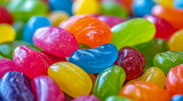 Assorted Colorful Jelly Beans Background