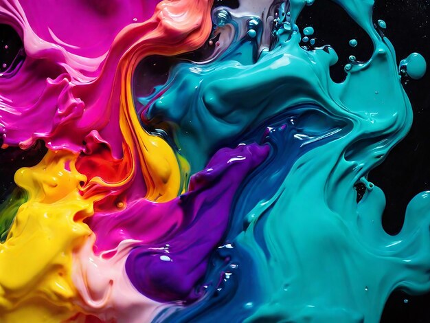 Photo assorted colors of ink in water photography great for abstract colorful background