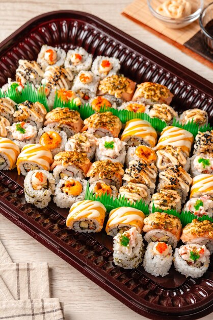 Assorted delicious Sushi Roll