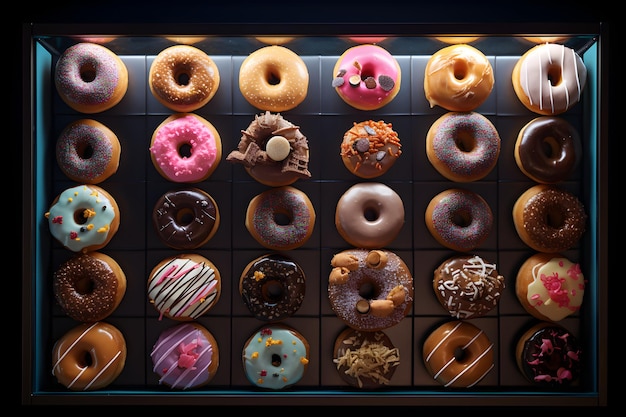 Assorted Donuts with Decorative Toppings