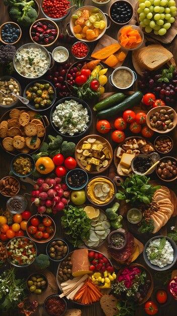 Foto esposizione di alimenti freschi e salutari