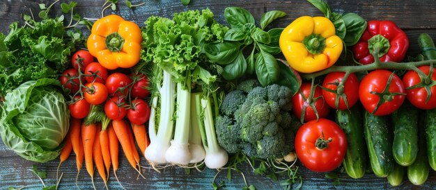 Assorted Fresh Vegetables on Table