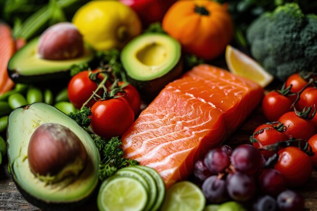 Assorted Fruits and Vegetables Close Up