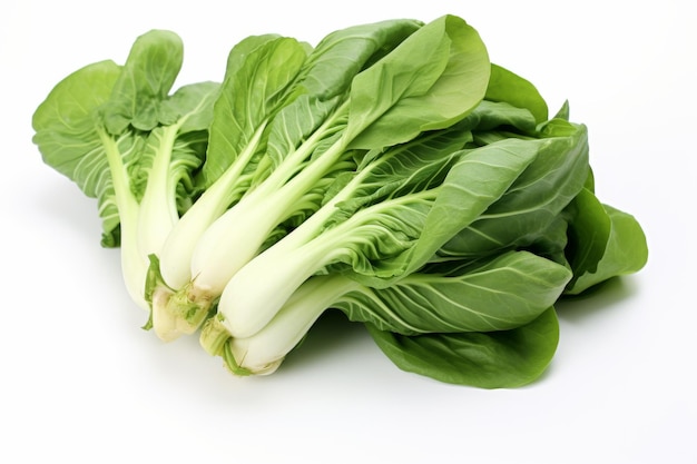 Assorted Green Leafy Vegetables on White Background On a White or Clear Surface PNG Transparent Background