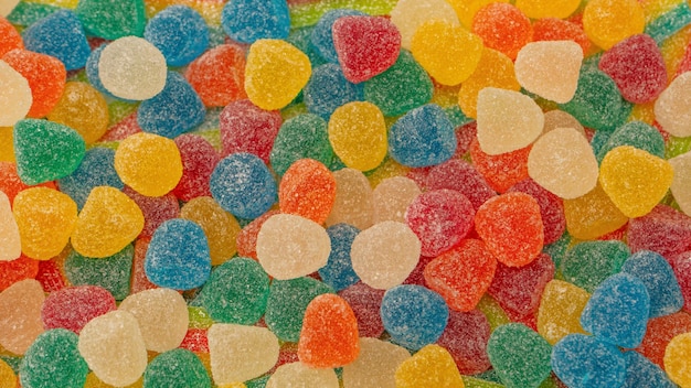 Assorted gummy candies Jelly sweets