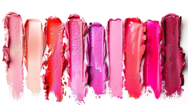 Assorted Lipsticks on White Background