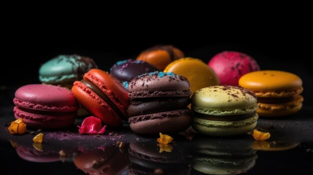 Assorted macarons