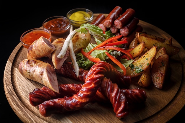 Assorted meat and sausages