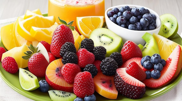 Assorted and mixed fruits