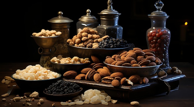 Assorted nuts and dry fruits