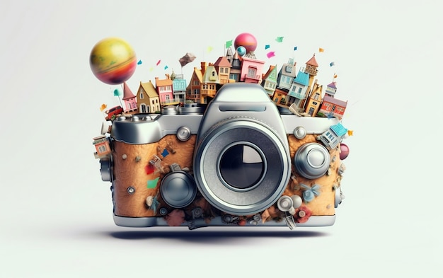 Assorted Objects on Top of a Camera