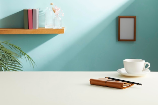 Assorted office supplies on the desk