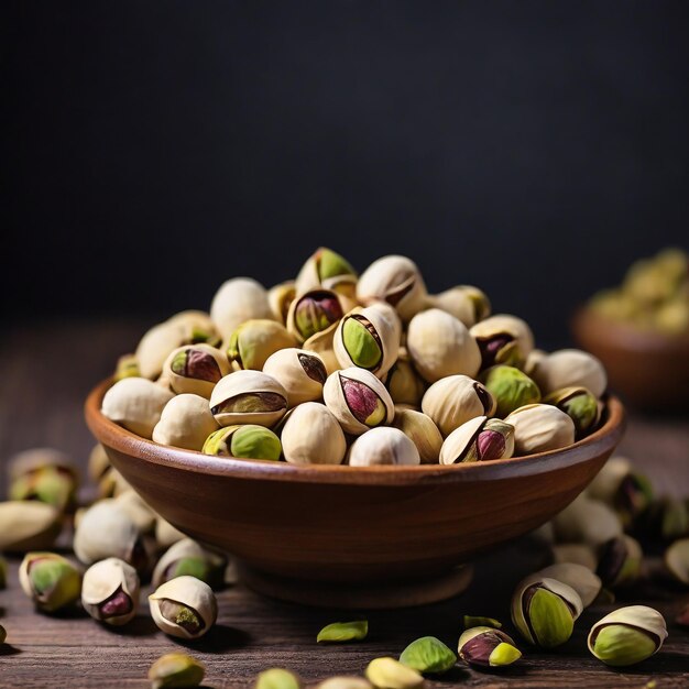 Assorted salted pistachio on a plate