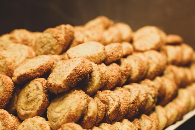 Assorted selection of tea biscuits and chocolate chip cookies