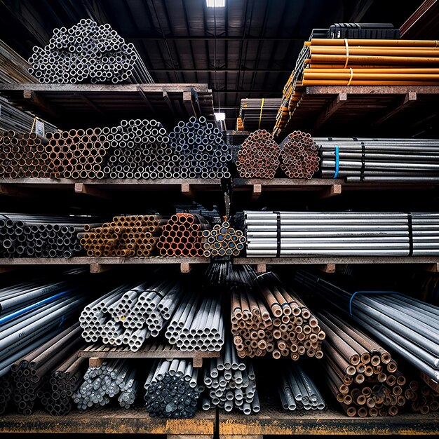 Assorted Steel Bars and Pipes