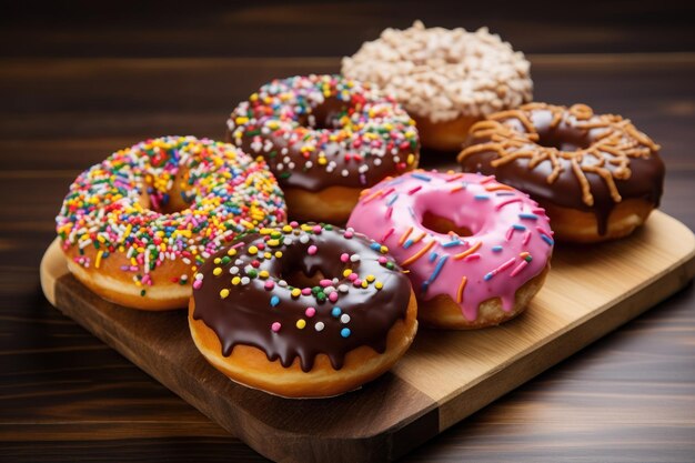 Assorted sweet donuts