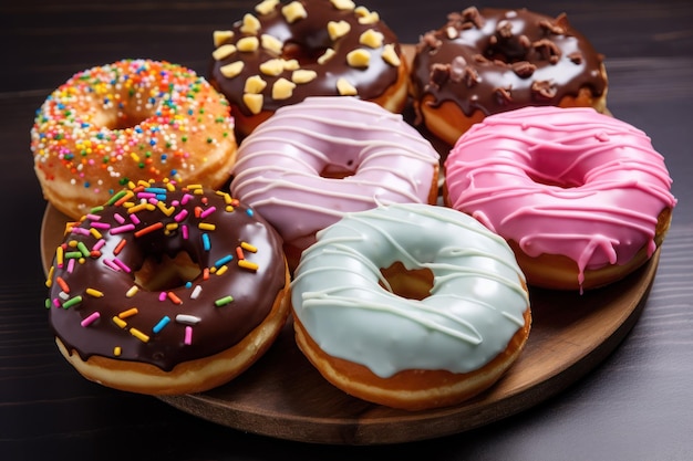 Assorted sweet donuts