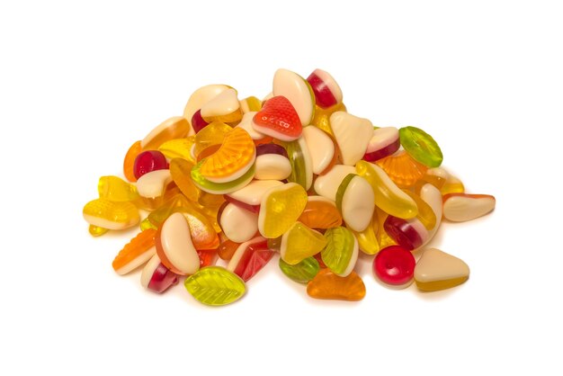 Assorted tasty gummy candies