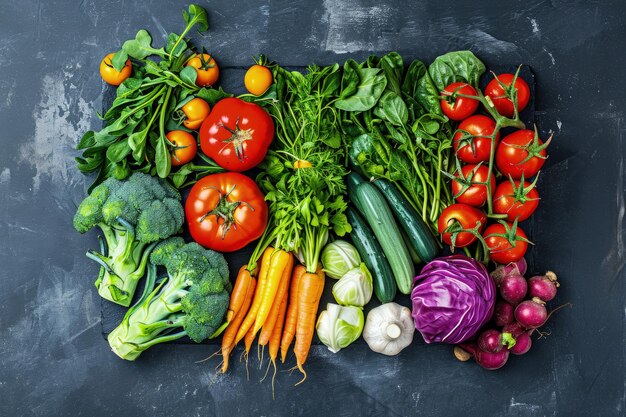 Photo assorted vegetables on a table