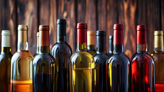 Assorted Wine Bottles Displayed in a Cellar