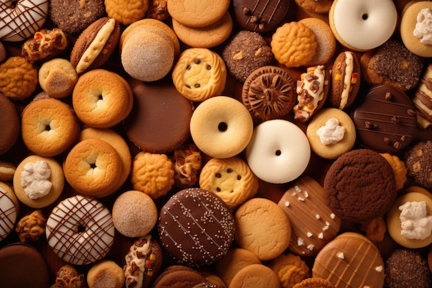 Assortement cookies background