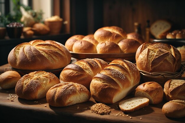 Assortiment gebakken brood