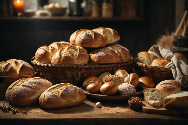 Assortiment gebakken brood