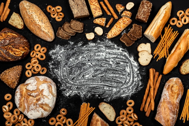 Foto assortiment van verschillende soorten brood