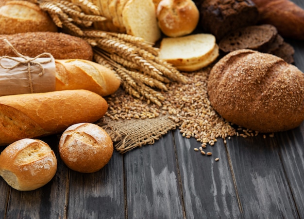 Assortment of baked bread