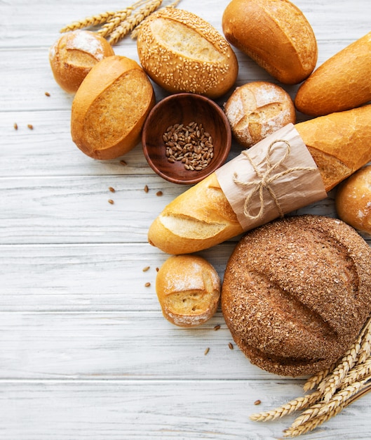 Assortment of baked bread