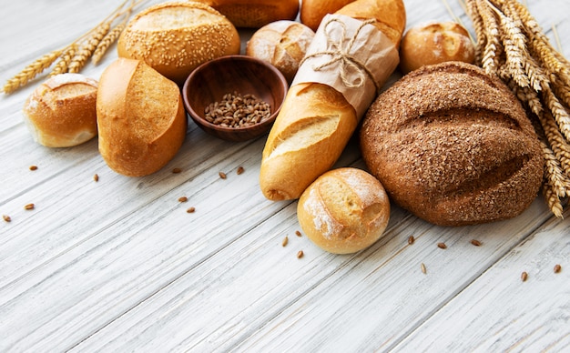 Assortment of baked bread