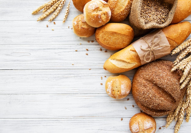 Assortment of baked bread