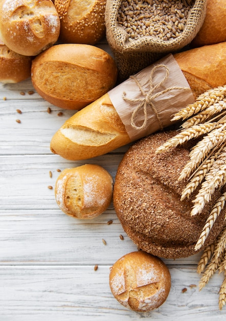 Assortment of baked bread