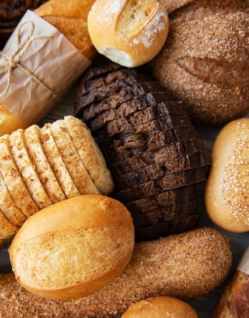 Assortment of baked bread