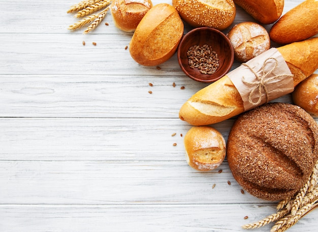 Assortment of baked bread