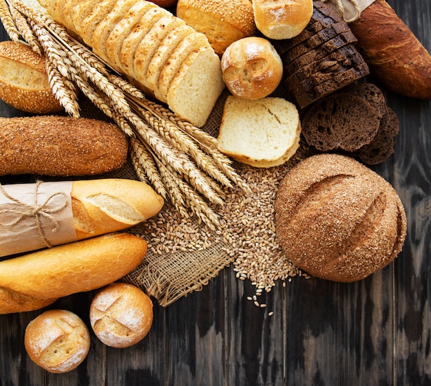 Assortment of baked bread