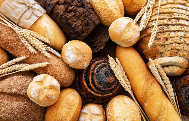 Assortment of baked bread