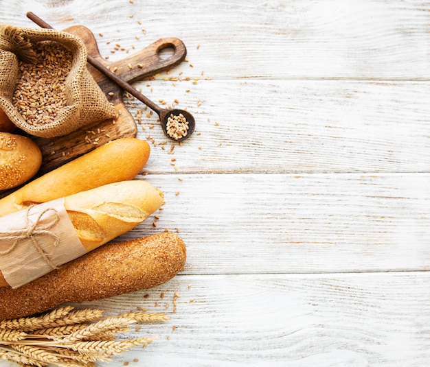 Assortment of baked bread