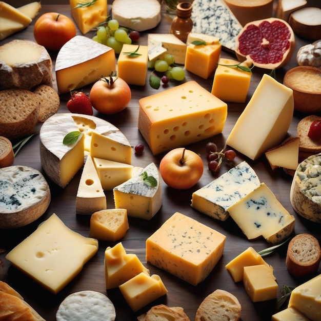 Assortment of cheeses