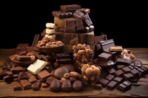 Assortment of chocolate sweets