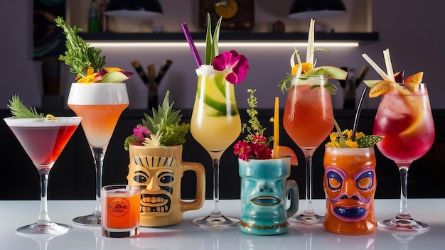 Assortment of cocktails