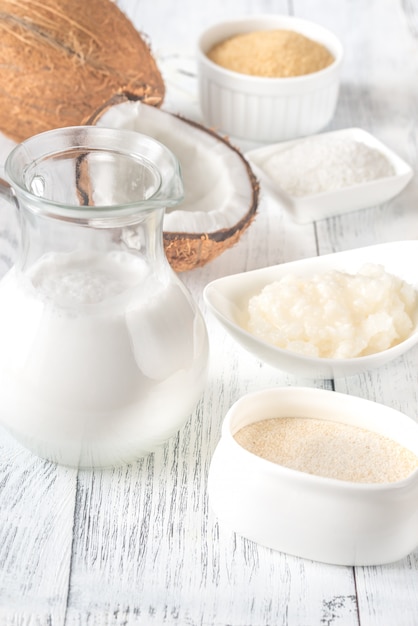 Assortment of coconut food