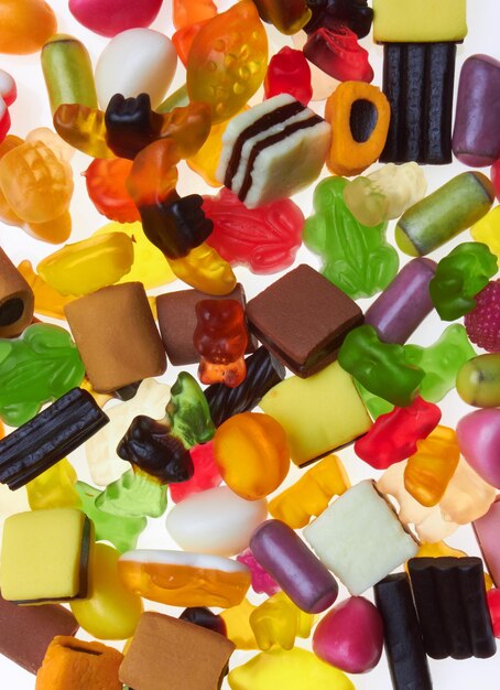 assortment of colorful candy