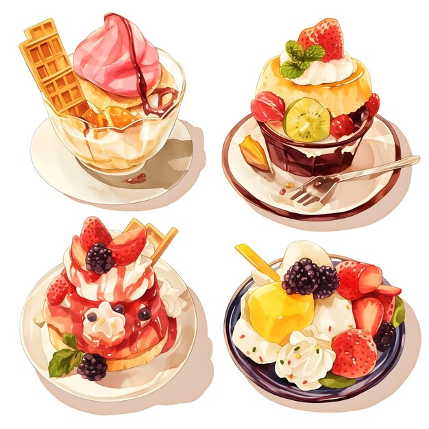 Photo assortment of decadent desserts and sweet treats for indulgence and enjoyment
